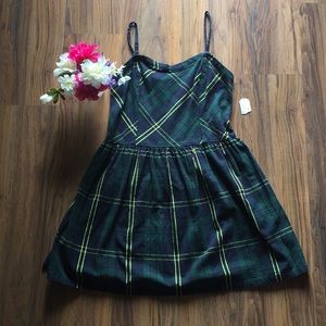 A beautiful fall plaid dress.